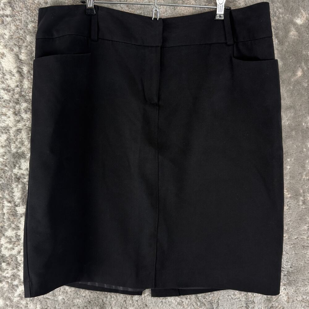 APT 9 Plus Size 16W Minimalist Stretch Pencil Skirt‎ Black Button Zip Casual